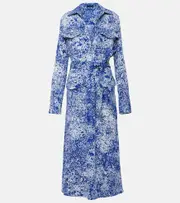 [Proenza Schouler] Proenza Schouler Vanessa printed shirt dress AU 12 blue