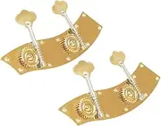WHAMVOX 2pcs Double Bass Knob Tuning Pegs Alloy String Tuner for Bass Easy Install String Head Accessories