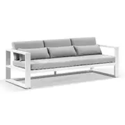 Santorini 3+1+1 Aluminium Lounge Setting with Coffee Table - Outdoor Lounges