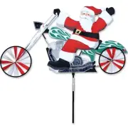 Santa Motorcycle Chopper Wind Spinner 37"