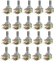 uxcell® WH148 50K Ohm Variable Resistors Dual Turn Rotary Carbon Film Taper Potentiometer 20pcs