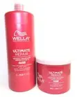(2 PACK) Wella Ultimate Repair Shampoo & Conditioner Duo, 33.8 oz, 16.9 oz