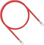 Battery Inverter Cable, Battery Leads Set, Wiring Connection Cord, Flexible PVC Jacket, Includes Both Red and Black, 50cm, Heat Shrink Protection, for Vehicles, RVs