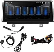 XTevu GPS Stereo, Navigation Screen Audio Unit Bluetooth Radio Player, Car Multimedia Display Replacement, Compatible with F30 F31 F34 2013‑2016 (XTevuq48-12)