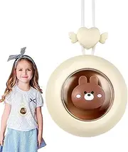 Kids Portable Fan,Neck Fan Personal Fan Bladeless | Travel Fan Handheld Fan, 3 Speeds Adjustable Rechargeable Fan with Lanyard for Indoor Outdoor