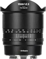 7artisans 10mm F2.8 II Full Frame Ultra-Wide Angle Fisheye Lens 185° Angle of View for Canon RF Mount Mirrorless Camaras R R5 R6 RP