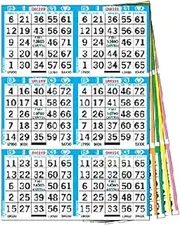United Novelty 6 on 10 up Bingo Paper Cards- 50 Books- 500 Sheets- 10