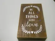 Silvestr! By DEMDACO Decor Wall Decoration Wood 8"x5" With Saying About LOVE