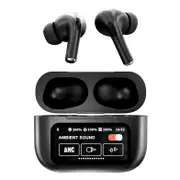 Smart ANC Earphone Touch Control Interactive LCD Screen Bluetooth 5.4 Headphones Wireless Earbuds With Active Noise Cancellation Waterproof Headsets