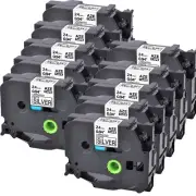 10PK Compatible with Brother P-Touch TZ TZe-M951 1" Matt Silver Label Tape