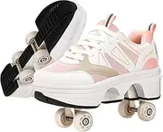 [CHSSIH] Roller Skate Shoes for Girls, Kids, Women, Men & Adults – Retractable Shoes with Wheels | Pop-Out High Roller Skating Shoes That Turn Into Sneaker Skates