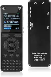 OFFCUP 64GB Digital Voice Recorder, 1536kbps Voice Activated Recorder with Playback, USB Charge 60h Continuous Recording Audio Recorder, MP3 Play Audio Recording Device with Password and Microphone