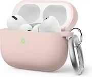 elago Liquid Hybrid Case Compatible with Apple AirPods Pro 2nd Generation Case (2022), Triple Layer Protection, Protective Case with Keychain, Dust Resistant, Shockproof (Pink)