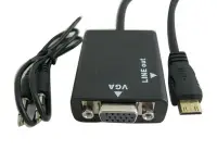 在飛比找Yahoo!奇摩拍賣優惠-SAFEHOME  mini HDMI 轉 VGA + 3.