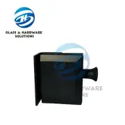 12mm Frameless Pool Latch Glass to Wall or Square Post Mirror Satin Matt Black