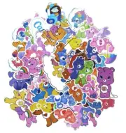 Care Bears Themed Set of 53 Assorted Stickers Decal Set