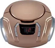 Sylvania Champagne Portable CD Player with AM FM Radio and 20 Track Memory