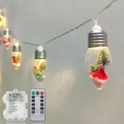 Christmas Lights 6.8Ft LED Christmas Tree Snow Globe Light 10 Shatterproof Ed...