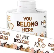 FYSUIMU 32.8Ft All are Welcome Bulletin Board Border Skin Tone Hands Die Cut Trim Border Roll for Inspirational Classroom Chalkboard Wall Decor