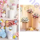 3pcs Round Plinth Cylinder Pedestal Stand Wedding Party Cake Flower Display Rack