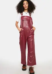 [Free People] Brooklyn Leather Overalls