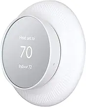 Daseeme Wall Plate Cover Replacement for Google Nest Thermostat Soft Silicone Wear-Resistant Easy Installation Thermostat Wall Bracket Cover Accessory
