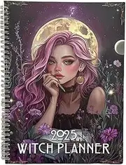 2025 Planner Novelty Witch Cover Weekly Monthly Planner A4 Workbook Organizer Notebook Monthly Weekly Tracking, Monthly Weekly Tracking Memorial and Planning Book, 177 Pages