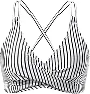 Holipick Women's Twist Front Bikini Top - Push Up Bathing Suit Top Padded Swimsuit Top