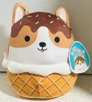 Squishmallow 8" Reginald Corgi Cone Dog Ice Cream Boxlunch Exclusive Plush Toy