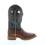 Double H Elliot Wide Square Toe Roper 12" Mens Brown Cowboy Western Boots 7.5