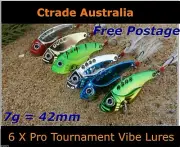 Vibe Fishing Lures Switch blade Lure 6 Pack 42mm 7g Pro Vibes Bream Flathead A1!