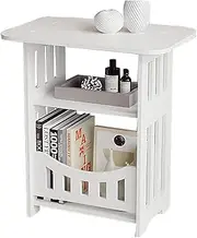 Simple Bedside Table, Bedroom End Table, Small Nightstand Storage Shelf, Side Table, Coffee Table, Sofa Table for Small Space