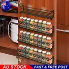 4pcs Wall Mounted Spice Rack Kitchen Jar Organiser Door Hanging Storage Shelves