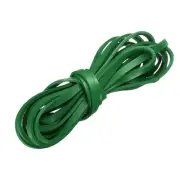 Flat Leather Cord, 3.3 Yard 5mm Leather String Strips for DIY Crafts Deep Green