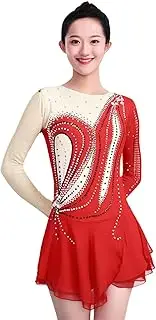 [Zagitova] Figure Skating Dress for Girls with Shiny Rhinestone Graceful Patchwork Competition Dance Outfits