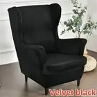 Polyester Wing Chair Cover Elastic Floral Wingback Sofa Slipcover Cushion Cover