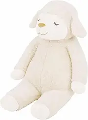 (L 23cm x 24cm x 28", Ivory) - LivHeart Sleepy head Animals Body Pillow Cushion Plush Sheep Lamb Ivory 'Maple May' size L (23cm x 24cm x 28") Japan import 48122-12 Comfortable Huggable Super Soft Stuffed Toy