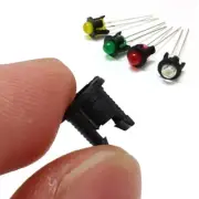 200Pcs LED Holder Electronic Component Diode Bracket Mount Plastic 5mm.