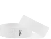 500 White Tyvek Wristbands 19mm with Tape Closure Waterproof ID Bands Age Proof Security for Events