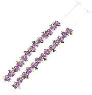 CABODYALS Purple Embroidered Flower Lace Removable Decorative Lingerie Bra Straps Adjustable Floral Replacement Invisible Polyester Shoulder Strap for Women Girls Strapless Bra Slipping