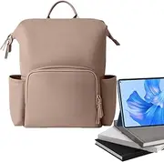 Leather Baby Backpack Diaper Bag,Travel Baby Bag | Water-resistant Travel Toddler Diaper Backpack Fashion PU Leather Mommy Daypack for Unisex