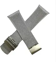 KTKBXUDMUL Replacement Watch Band for Skagen Unisex Watch with Screw Slim Strap 28mm-22mm(Silver)