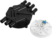 TOKIDNY 1set Heavy Duty Distributor Cap and Rotor Kit for Compatible Models Ignition Power Material Easy Installation Engine Performance