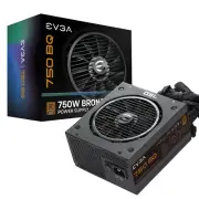 EVGA 750 BQ, 80+ Bronze 750W, Semi Modular Power Supply, Black