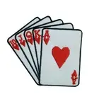 Cards Embroidery Iron on Sew on Patch Badge For Clothes