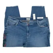 Loft Skinny Jeans Plus Size 24 Women's Medium Wash Modern Skinny High Rise NWT