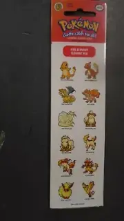 12 Pokemon Sticker Charizard Vulpix Flareon Moltres Ninetails Ponyta growlithe