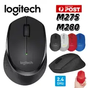 LOGITECH M275 M280 Wireless Mouse Optical Ergonomic Mice USB Receiver PC Laptop