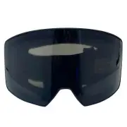 Swiss Tech Unisex Ski Goggle Black Lens Black Frame Black Strap Blue Lens Rimles