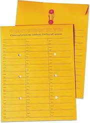 Inter-Departmental Envelopes, 3-Across, String/Button Closure, 10"x13", 100/Box QUA63562